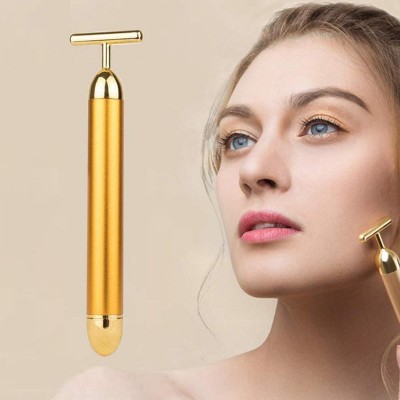 Hot Sale High Frequency Vibration Stick Gold 24k Skin Care Facial Massage Beauty Bar Portable  face skin tightening machine